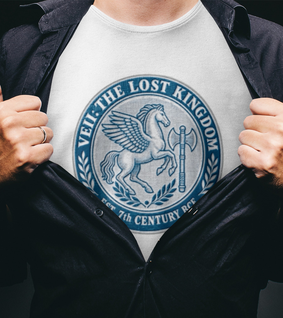Veii The Lost Kingdom Est. 7th Century BCE Pegasus Horse Battle Axe T-Shirt
