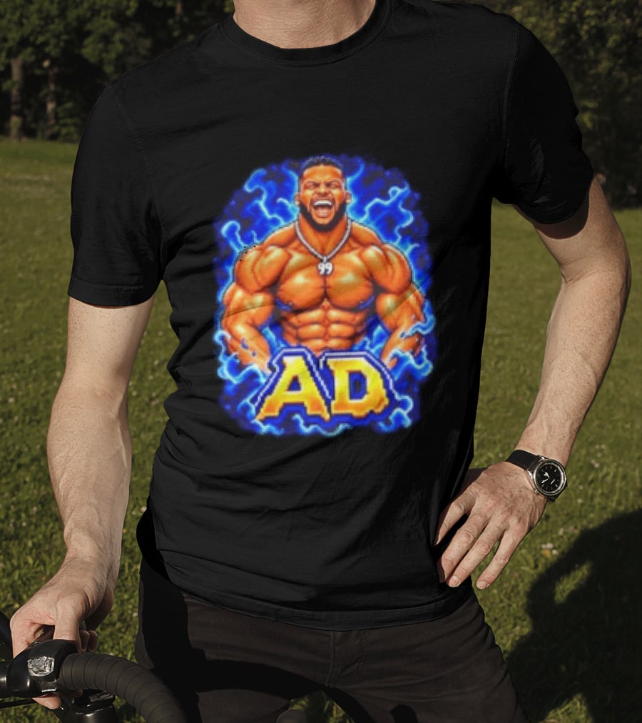 Aaron Donald AD Muscular Cartoon Style Los Angeles Rams 99 T-Shirt