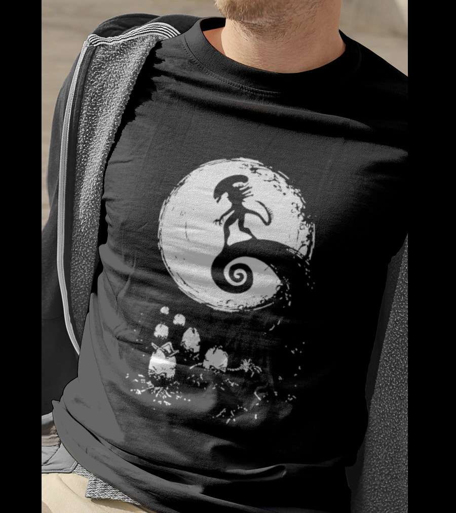 Alien Xenomorph Nightmare Before Christmas Mashup T-Shirt