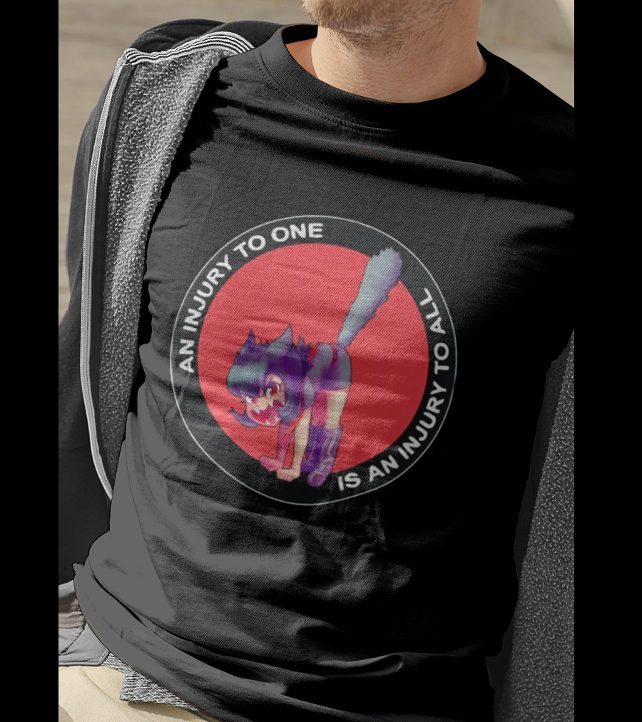 An Injury To One Is An Injury To All Cat Girl Red T-Shirt