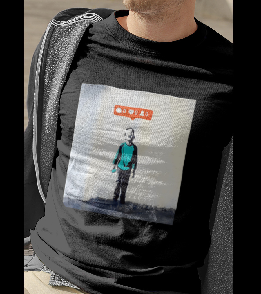 Boy With Zero Social Media Notifications And Screaming Expression T-Shirt