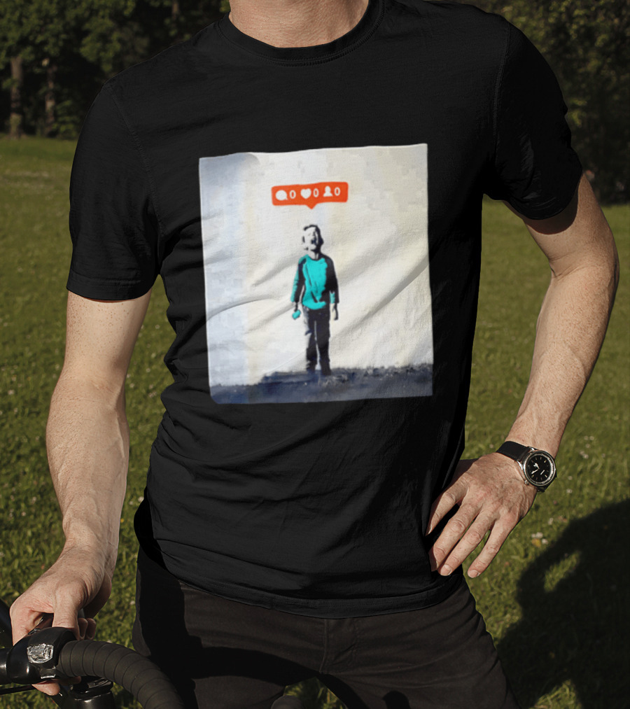 Boy With Zero Social Media Notifications And Screaming Expression T-Shirt