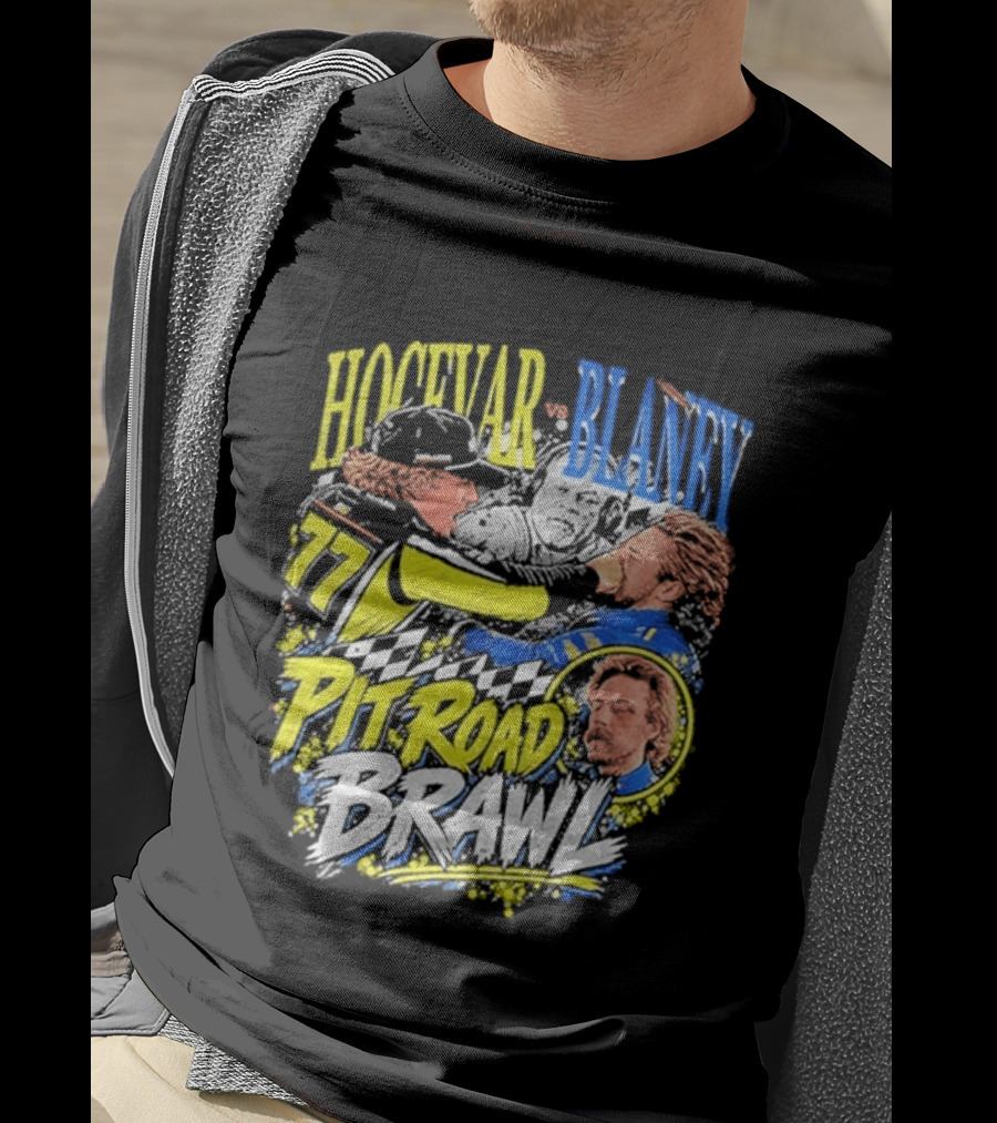 Hocevar Blaney Pit Road Brawl Racing 77 T-Shirt