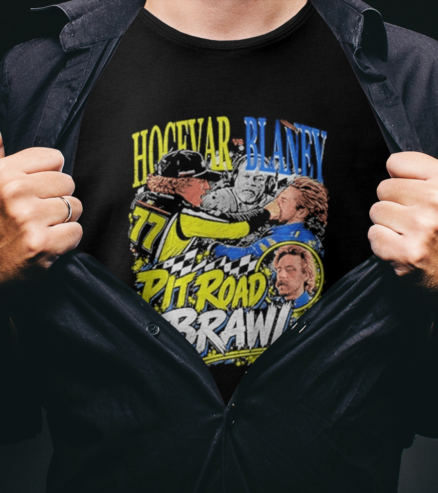 Hocevar Blaney Pit Road Brawl Racing 77 T-Shirt