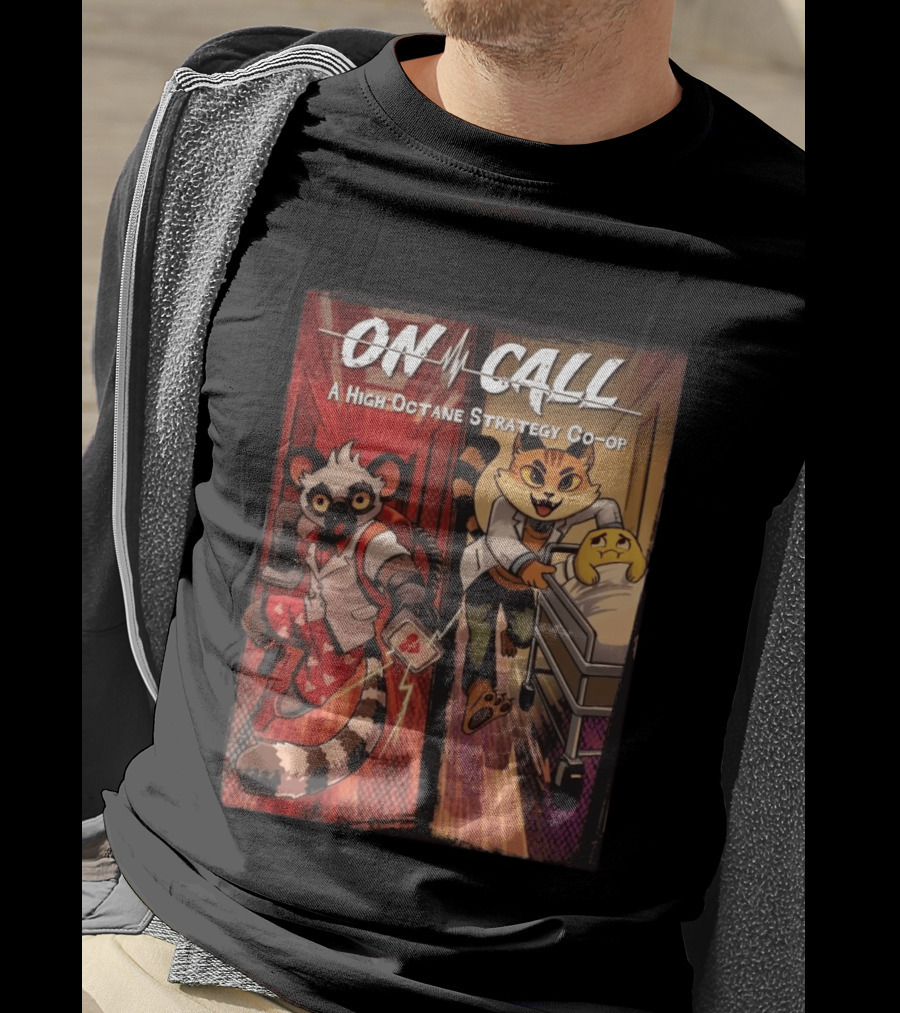 On Call A High Octane Strategy Co Op Lemur And Cat Doctors In Action T-Shirt
