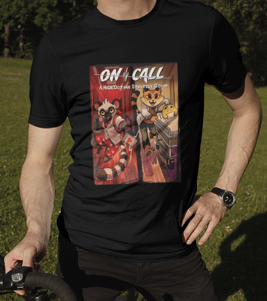 On Call A High Octane Strategy Co Op Lemur And Cat Doctors In Action T-Shirt