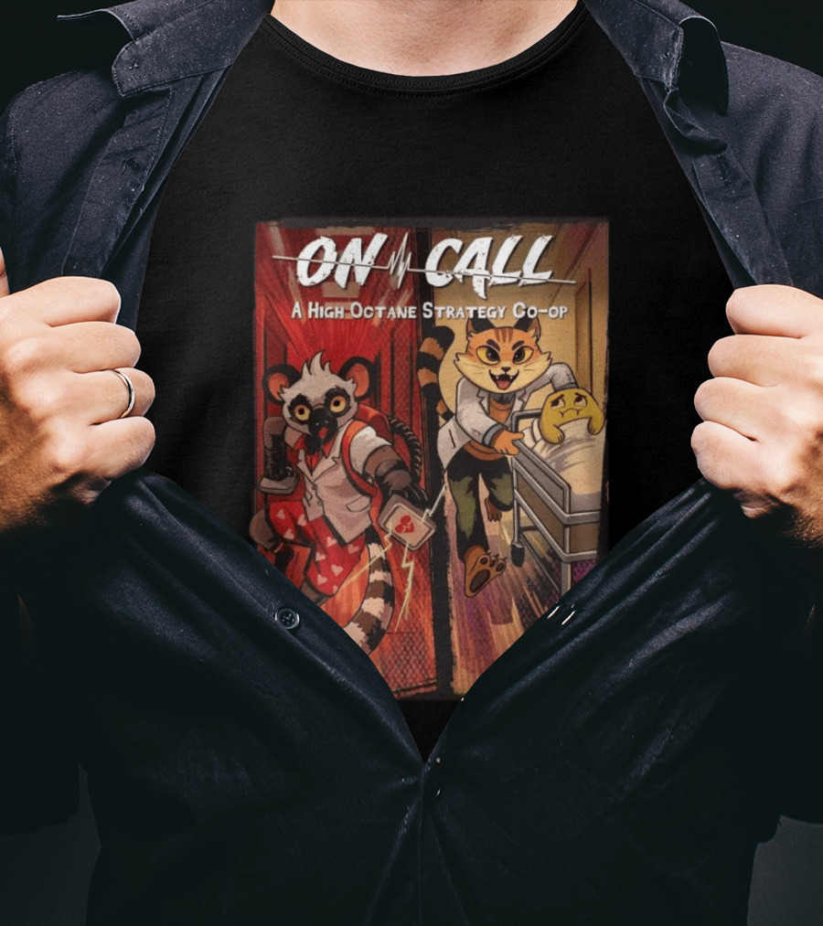 On Call A High Octane Strategy Co Op Lemur And Cat Doctors In Action T-Shirt