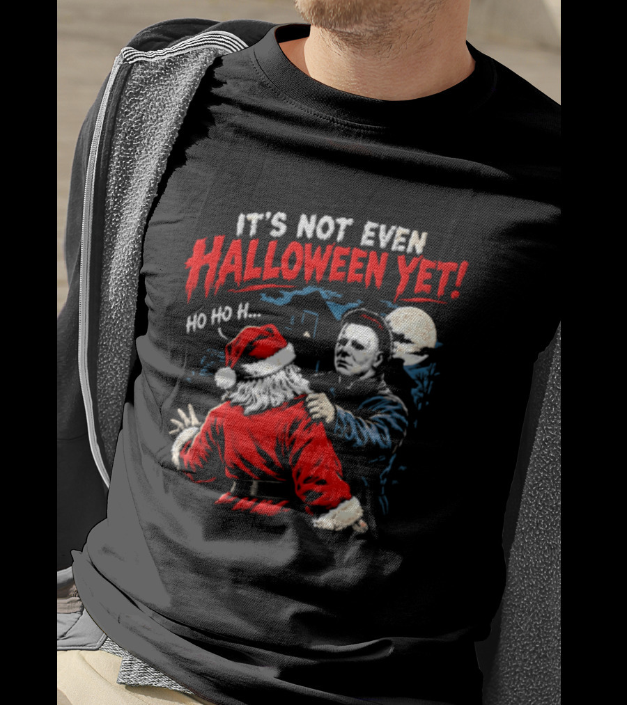 Cincinnati Bengals Michael Myers Santa Claus It's Not Even Halloween Yet Ho Ho H T-Shirt