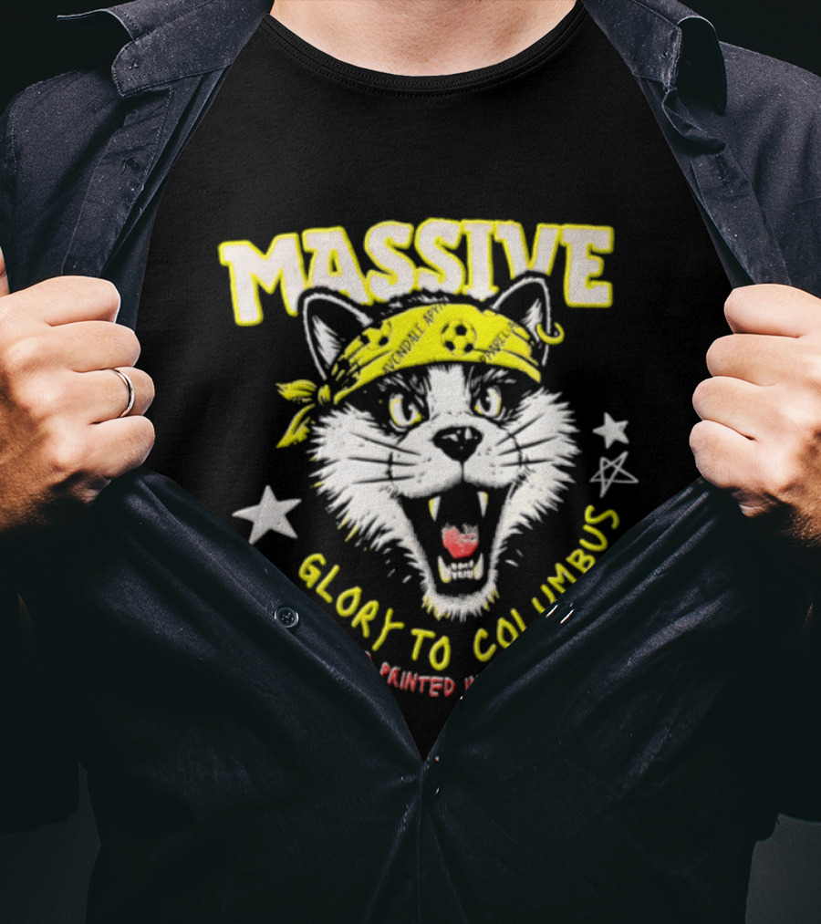 Massive Glory To Columbus Hand Painted Fanklubton T-Shirt