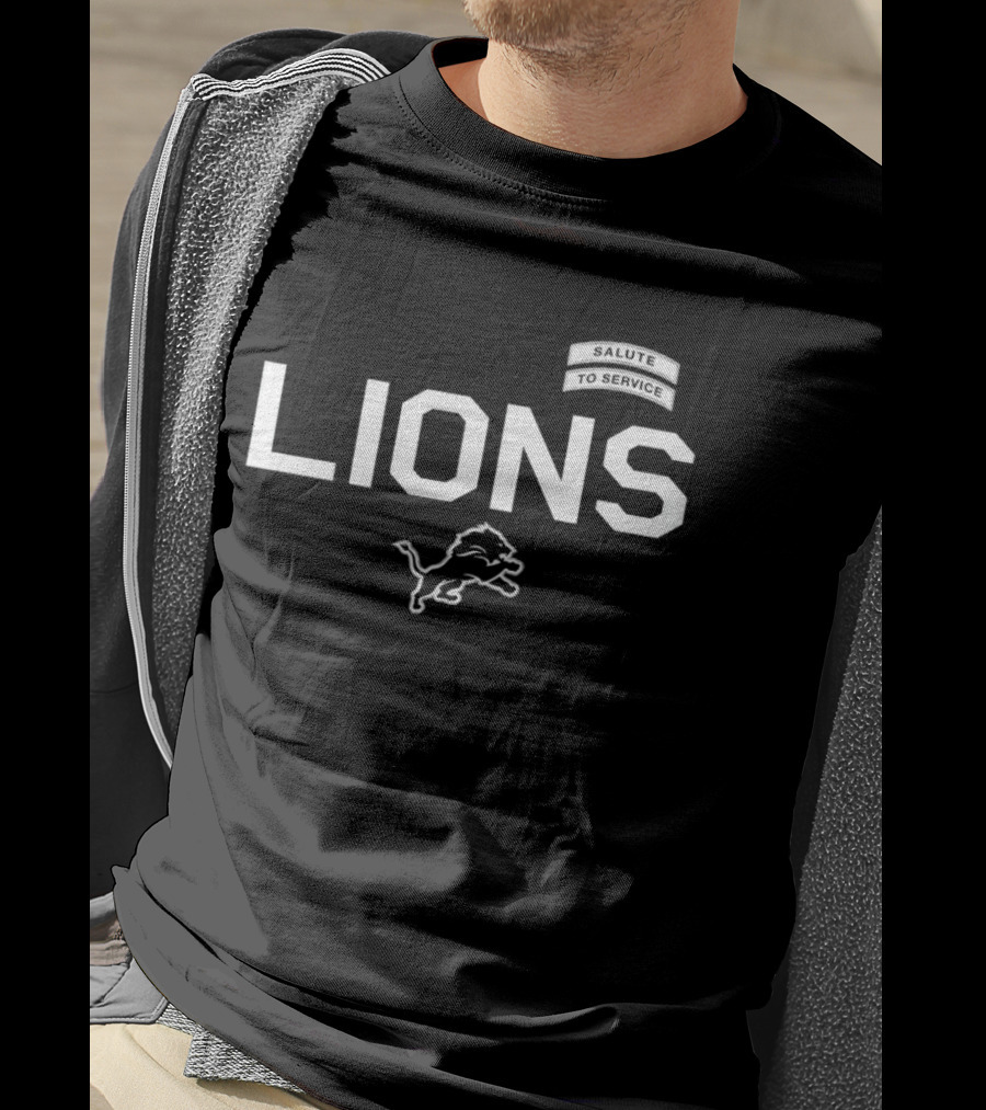 Detroit Lions Salute To Service Football Honor Courage Commitment T-Shirt