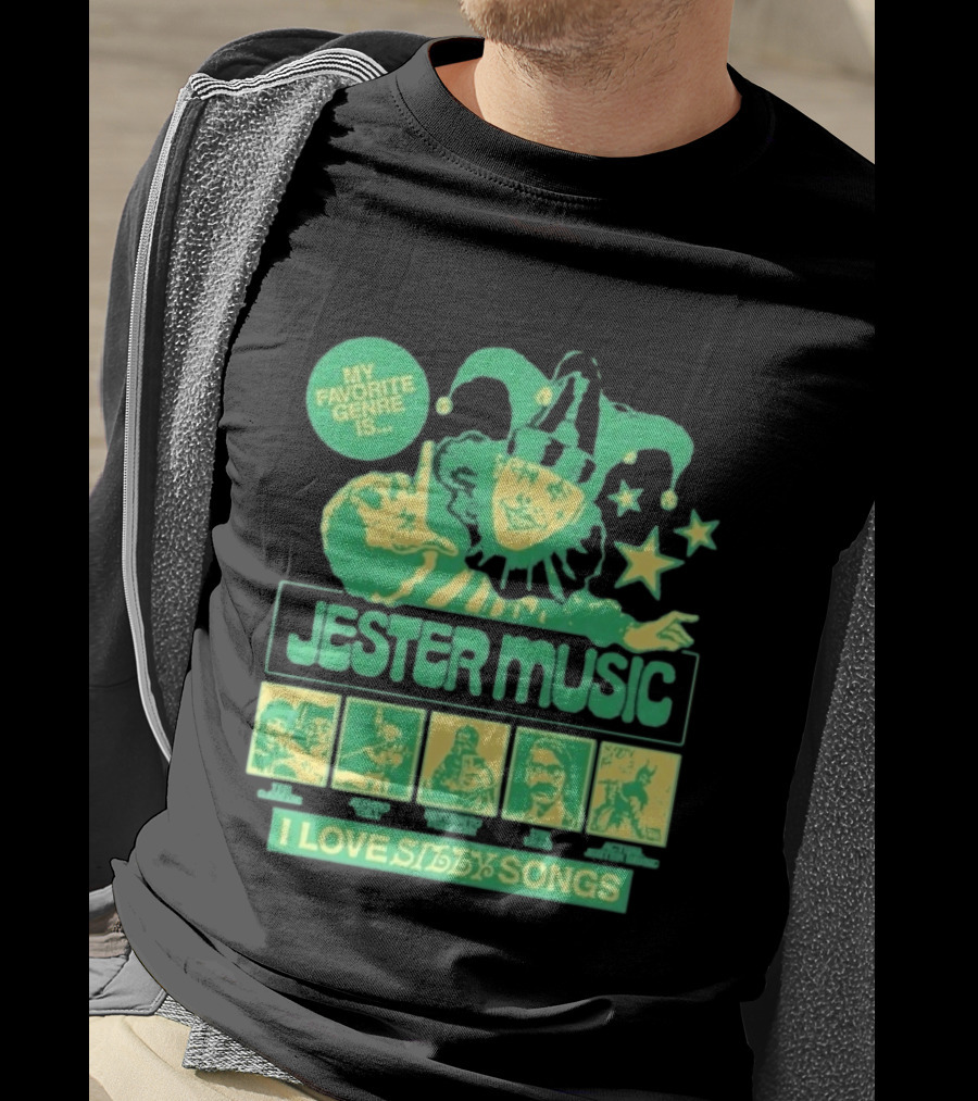 Jester Music My Favorite Genre Is The Garden Jethro Tull Return To Forever The Dead I Love Silly Songs T-Shirt