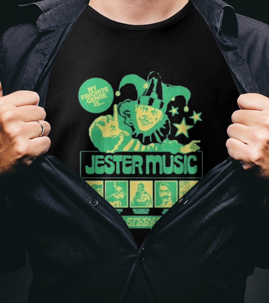 Jester Music My Favorite Genre Is The Garden Jethro Tull Return To Forever The Dead I Love Silly Songs T-Shirt
