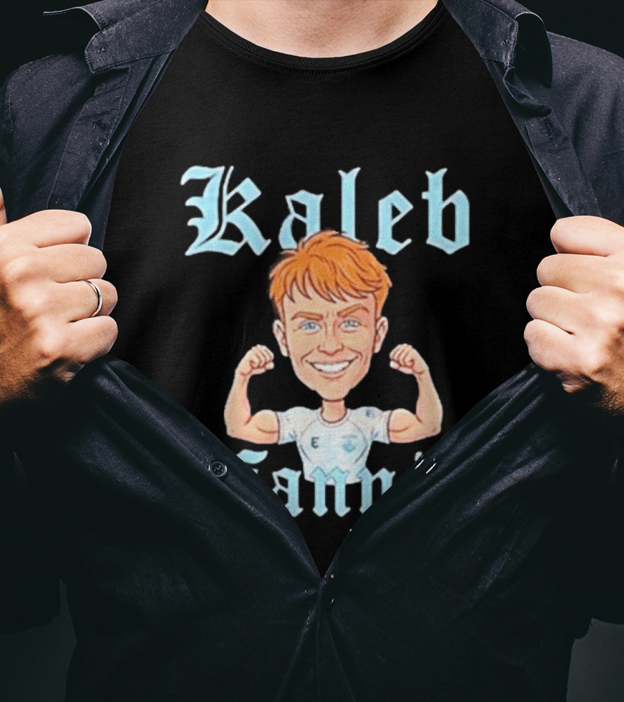 Kaleb Fannin Cartoon Character Flexing Muscles T-Shirt