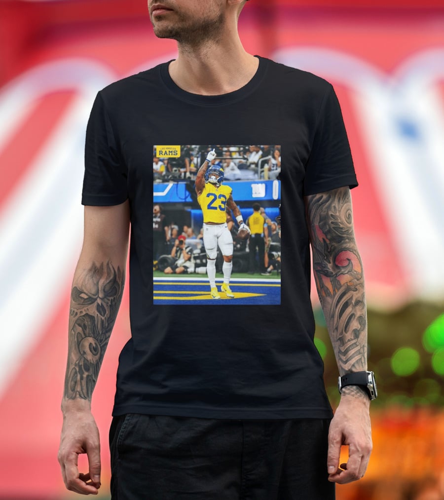 Los Angeles Rams Kamren Kinchens #23 NFL Football Jersey Celebration T-Shirt