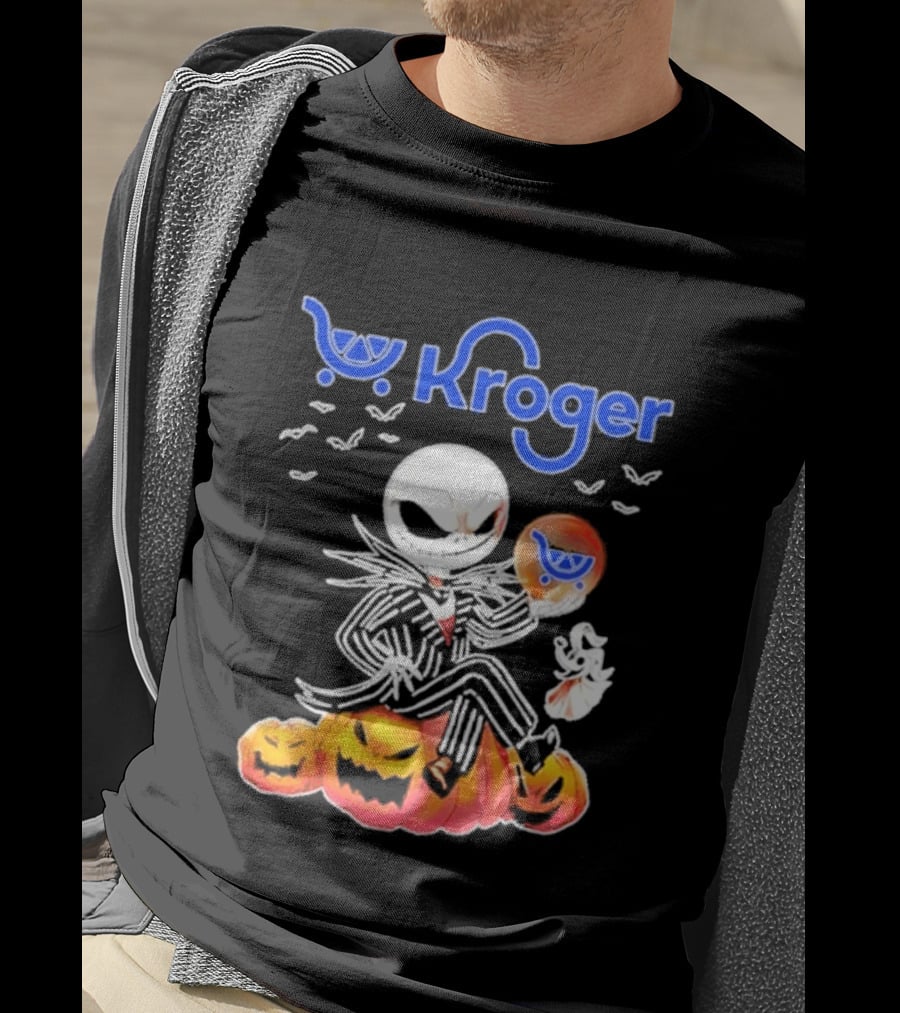 Kroger Jack Skellington Zero Halloween Pumpkin Balloons T-Shirt