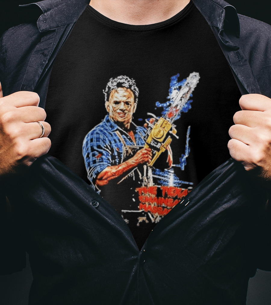 Texas Chainsaw Massacre Leatherface Chainsaw T-Shirt