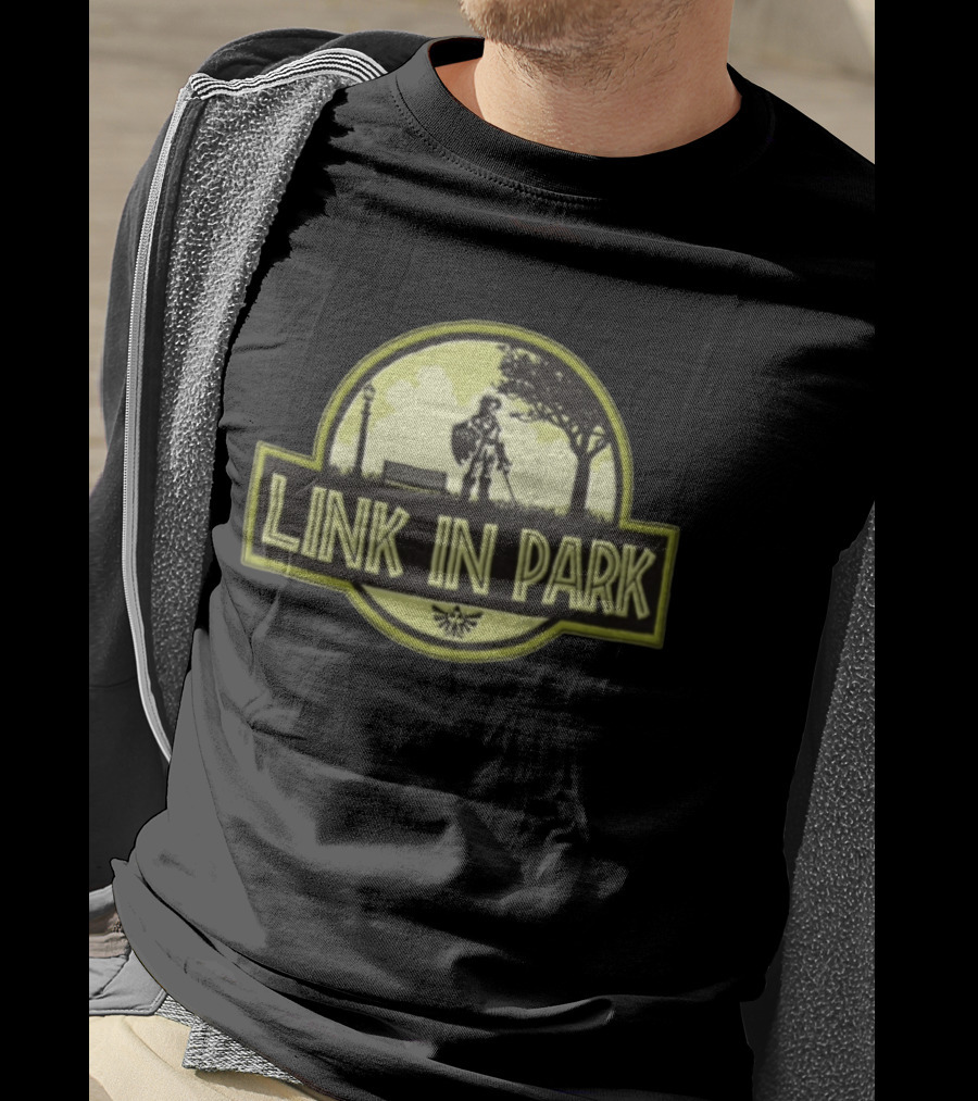 Link In Park Sword And Shield Hero Outdoors Scene T-Shirt