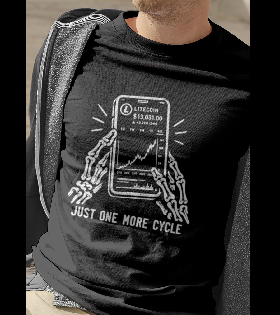 Litecoin Investor Just One More Cycle Cryptocurrency Chart T-Shirt