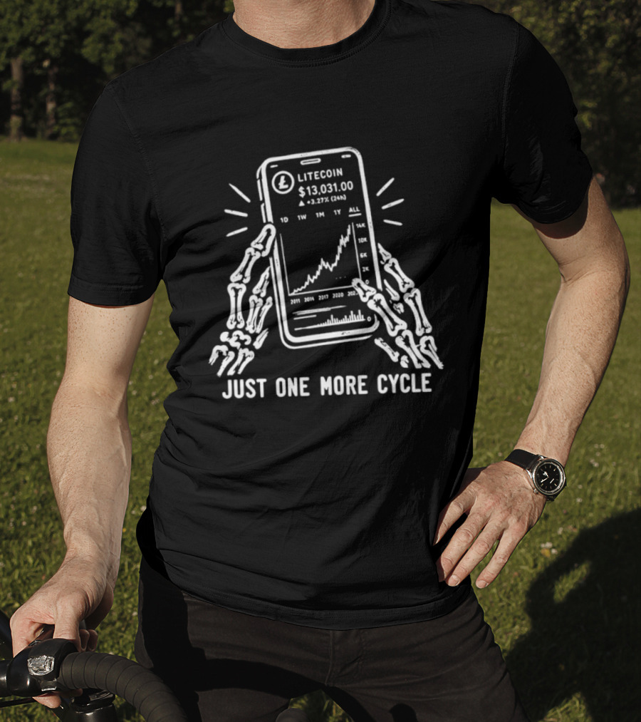 Litecoin Investor Just One More Cycle Cryptocurrency Chart T-Shirt
