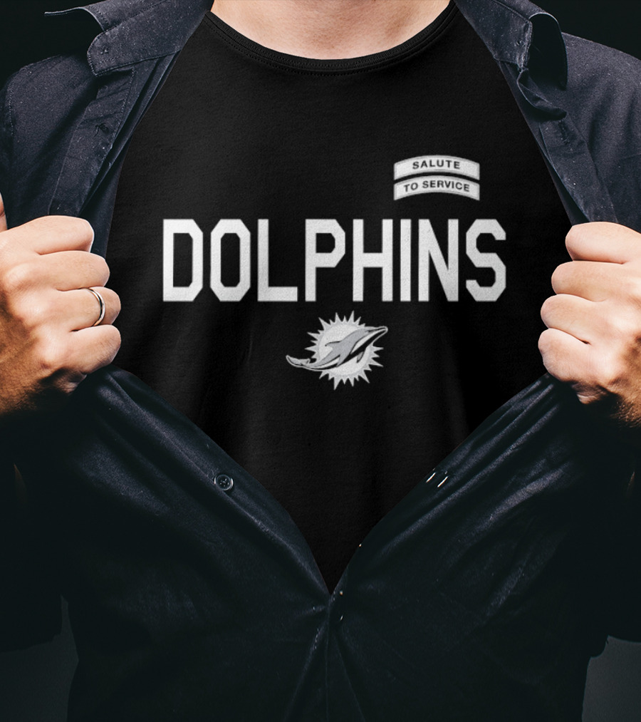 Miami Dolphins Salute To Service Dolphins Football T-Shirt