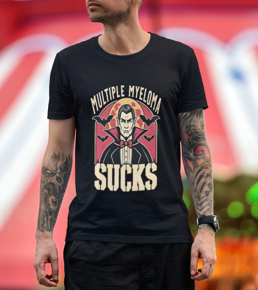 Multiple Myeloma Sucks Vampire Bats Awareness T-Shirt
