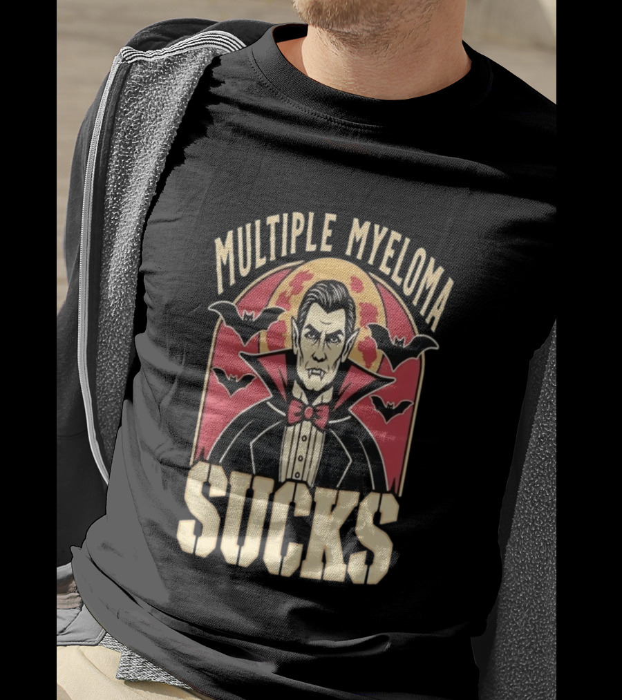 Multiple Myeloma Sucks Vampire Bats Awareness T-Shirt