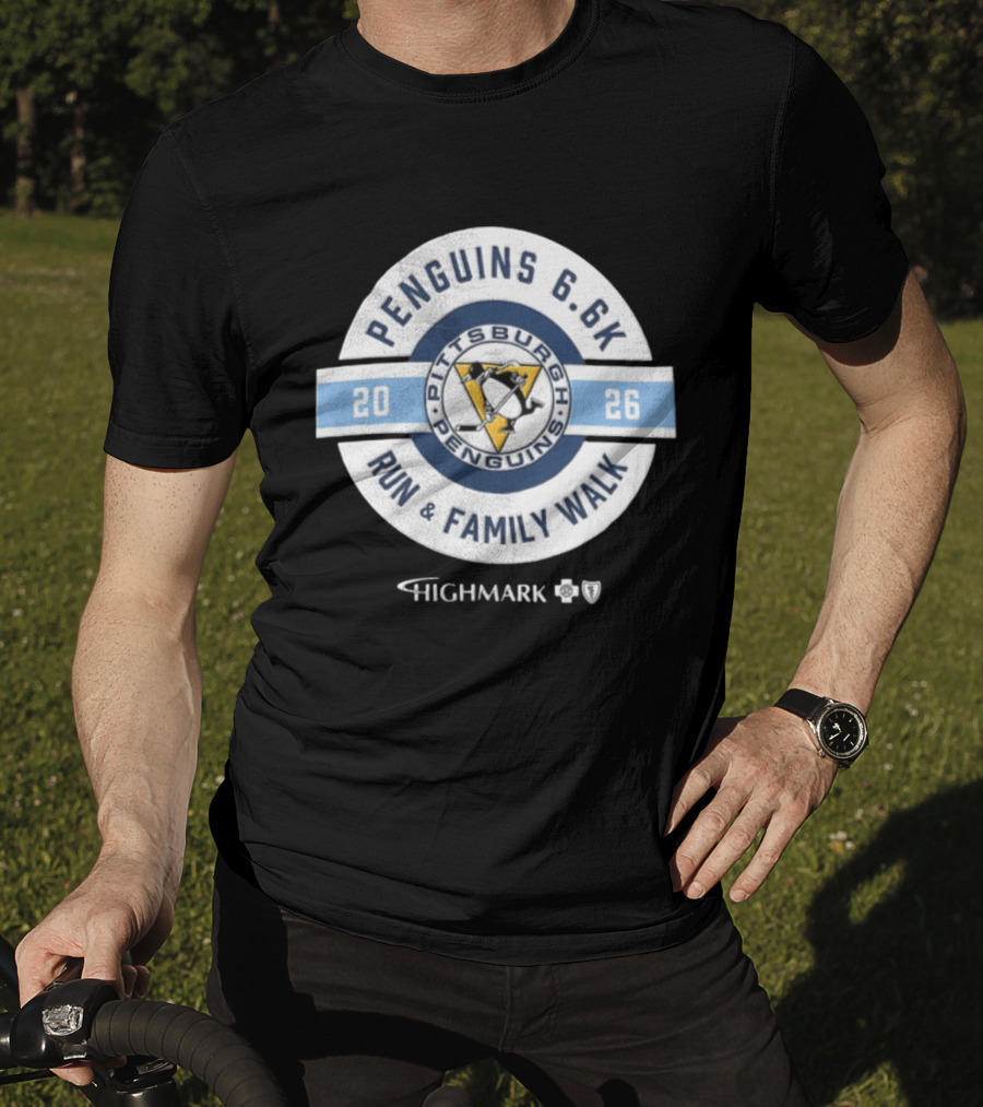Pittsburgh Penguins 2026 Penguins 6.6k Run Family Walk Highmark T-Shirt