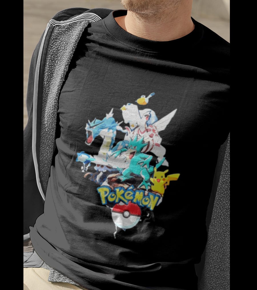 Pokemon Pikachu Gyarados Ralts Golduck Pelipper Dialga Poke Ball T-Shirt