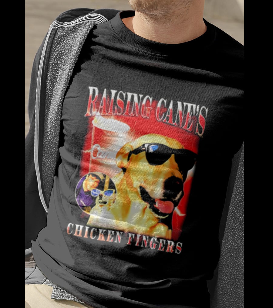 Raising Cane's Labrador Sunglasses Cup Chicken Fingers T-Shirt