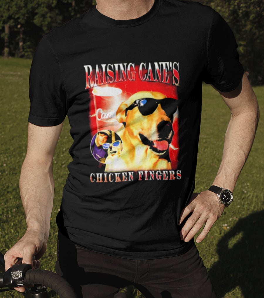 Raising Cane's Labrador Sunglasses Cup Chicken Fingers T-Shirt