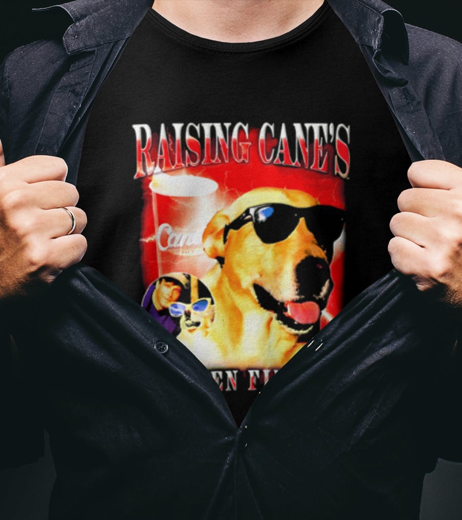 Raising Cane's Labrador Sunglasses Cup Chicken Fingers T-Shirt