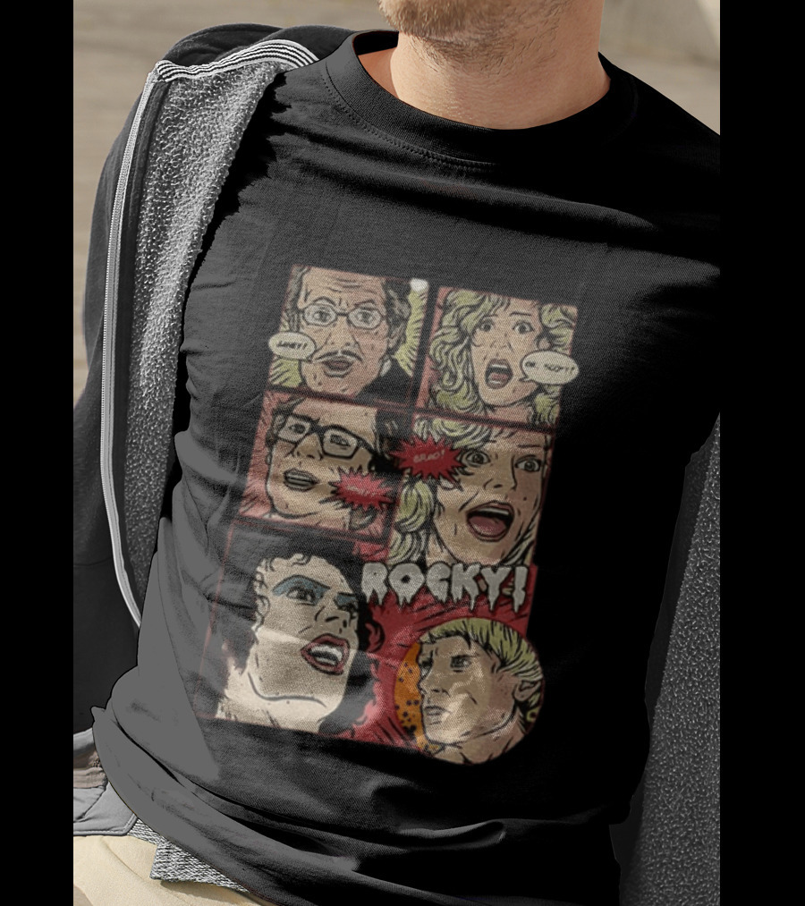 Rocky Horror Picture Show Comic Style Frank N Furter Janet Dr. Scott Brad T-Shirt