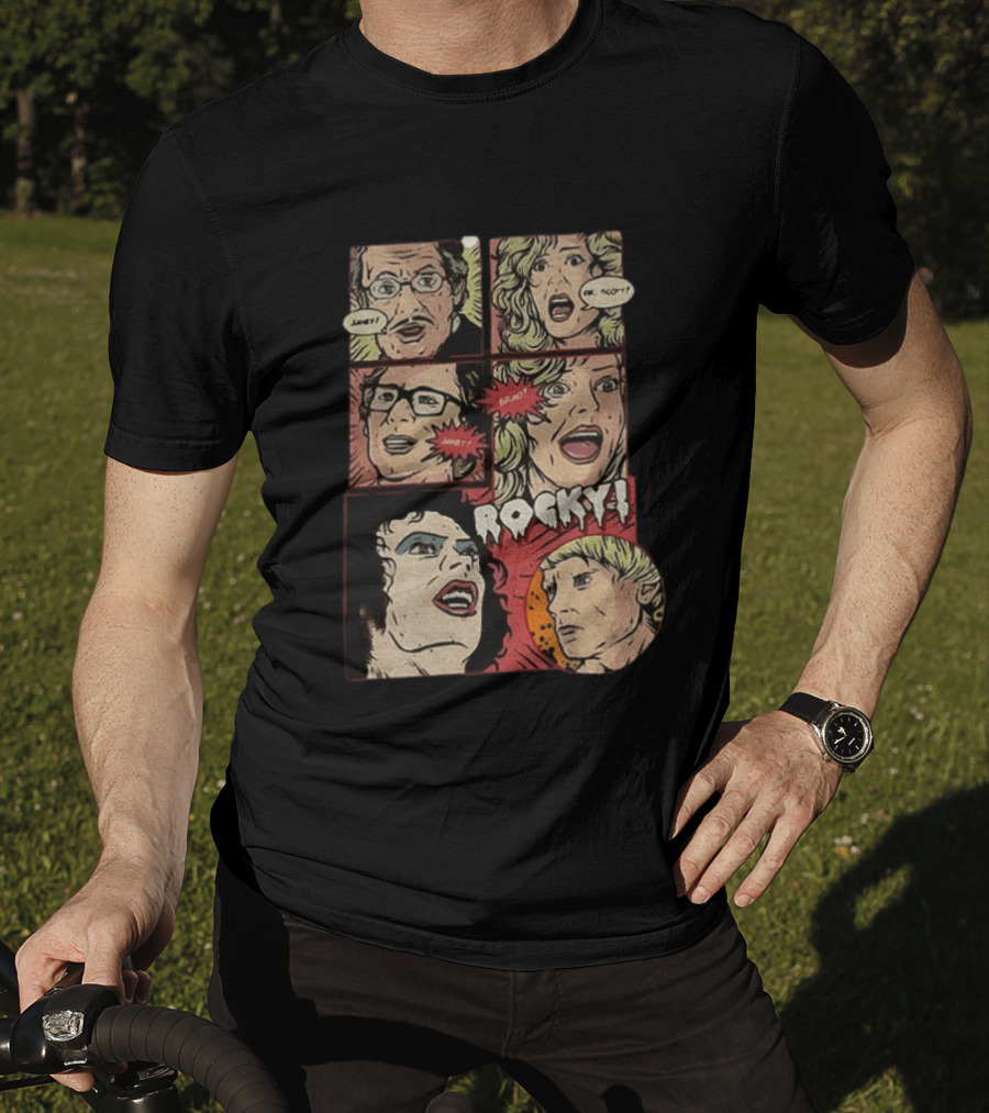 Rocky Horror Picture Show Comic Style Frank N Furter Janet Dr. Scott Brad T-Shirt