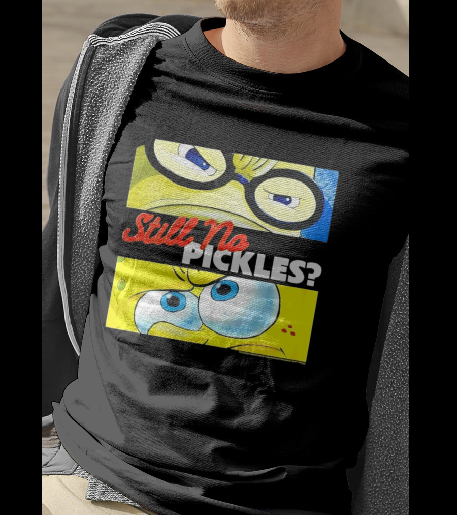 SpongeBob SquarePants Still No Pickles Nickelodeon Eyes Close Up T-Shirt