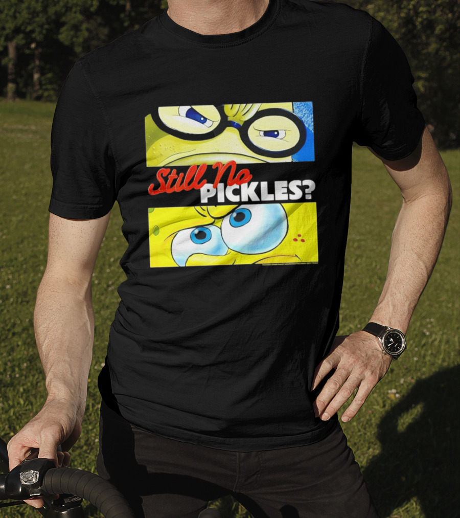 SpongeBob SquarePants Still No Pickles Nickelodeon Eyes Close Up T-Shirt