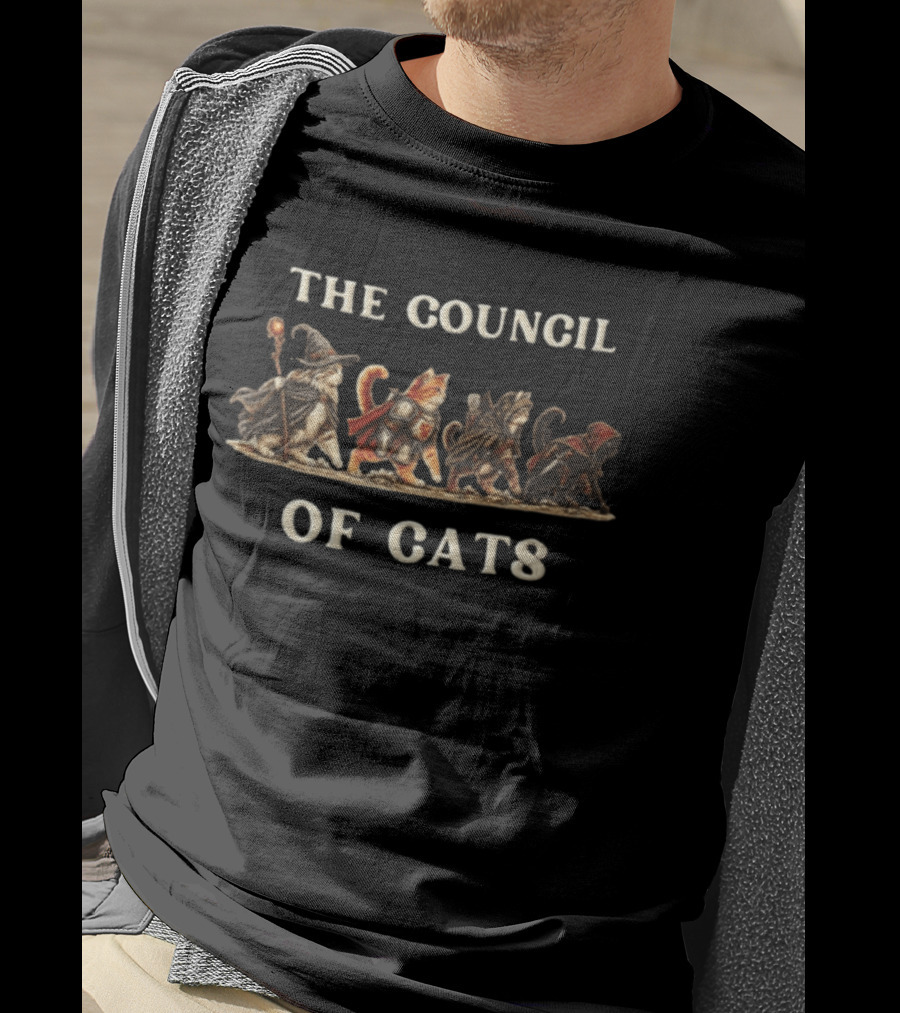 The Council Of Cats Adventurers In Medieval Fantasy Outfits T-Shirt