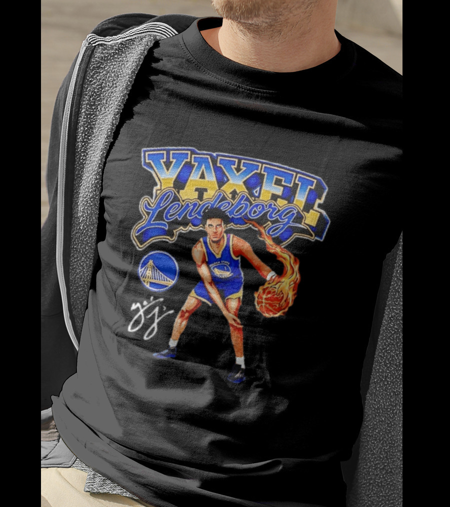 Vaxfi Lendeborg Golden State Warriors Basketball Flame Player T-Shirt
