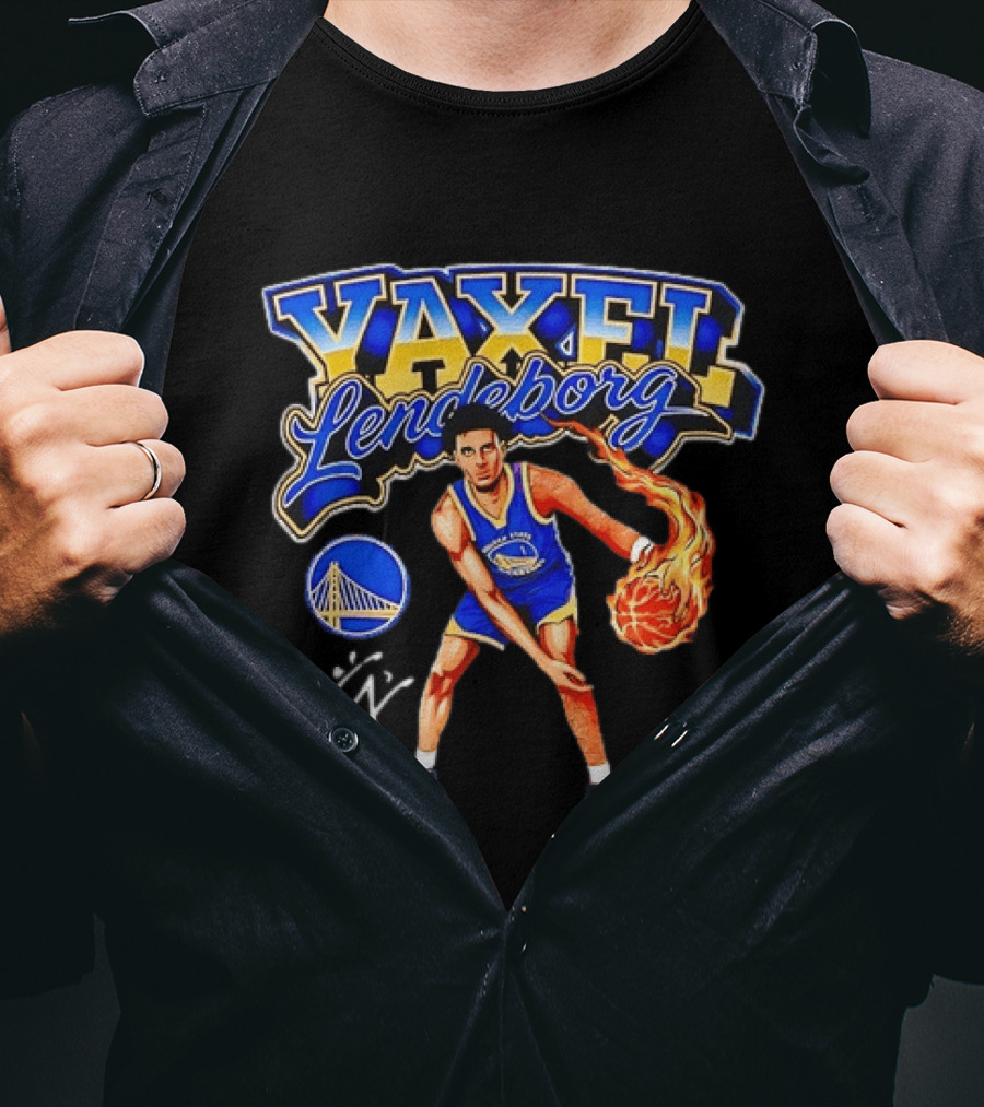 Vaxfi Lendeborg Golden State Warriors Basketball Flame Player T-Shirt