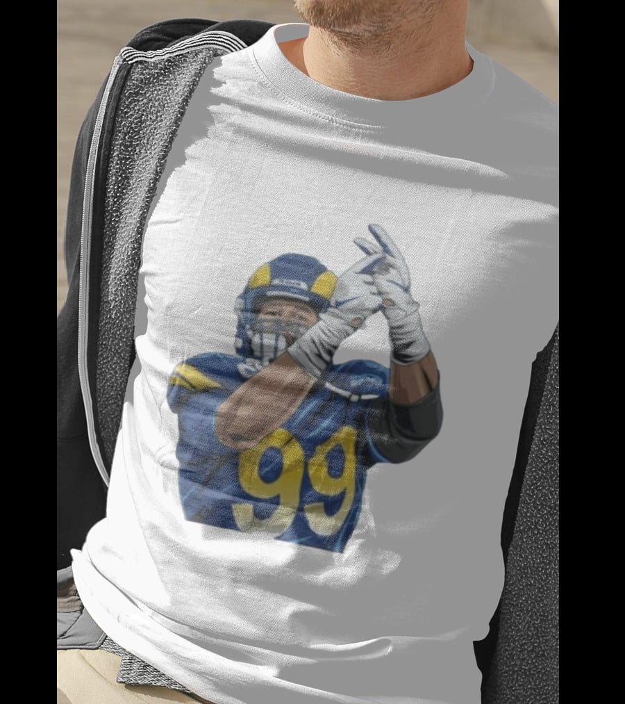 Aaron Donald No 99 Los Angeles Rams AD99 Blue And Yellow Football Gear T-Shirt