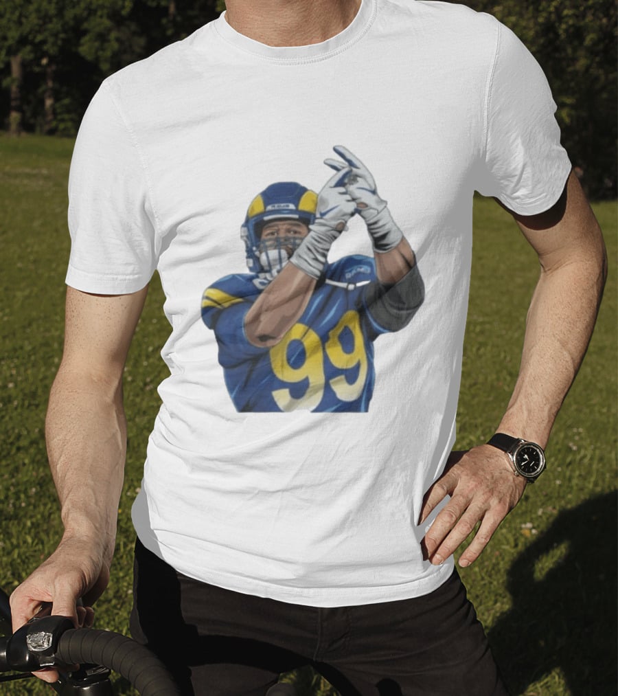 Aaron Donald No 99 Los Angeles Rams AD99 Blue And Yellow Football Gear T-Shirt