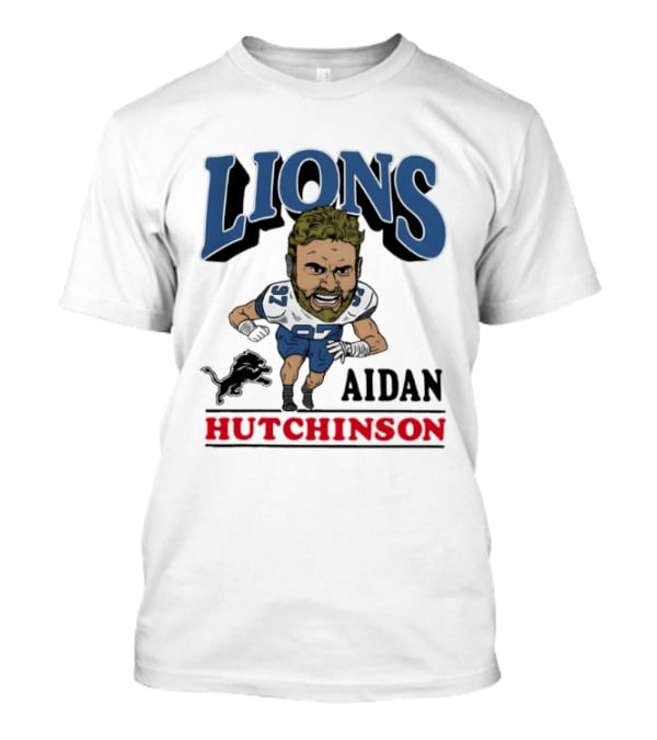 Lions Aidan Hutchinson Caricature 97 T-Shirt