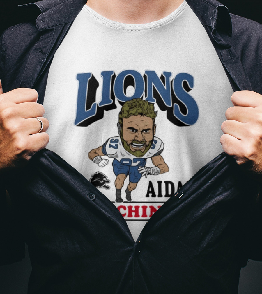 Lions Aidan Hutchinson Caricature 97 T-Shirt
