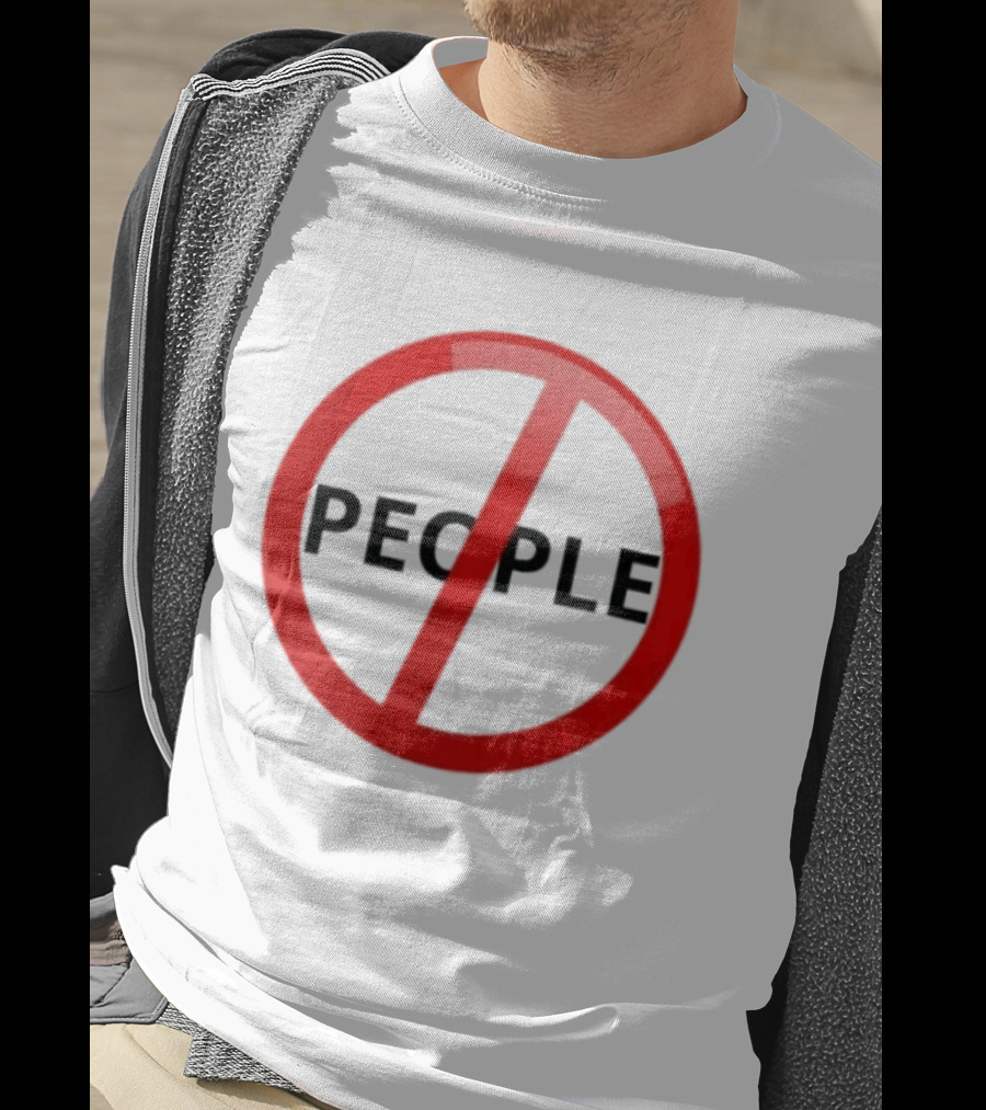 Anti People Prohibited Sign Introvert Social Distancing T-Shirt