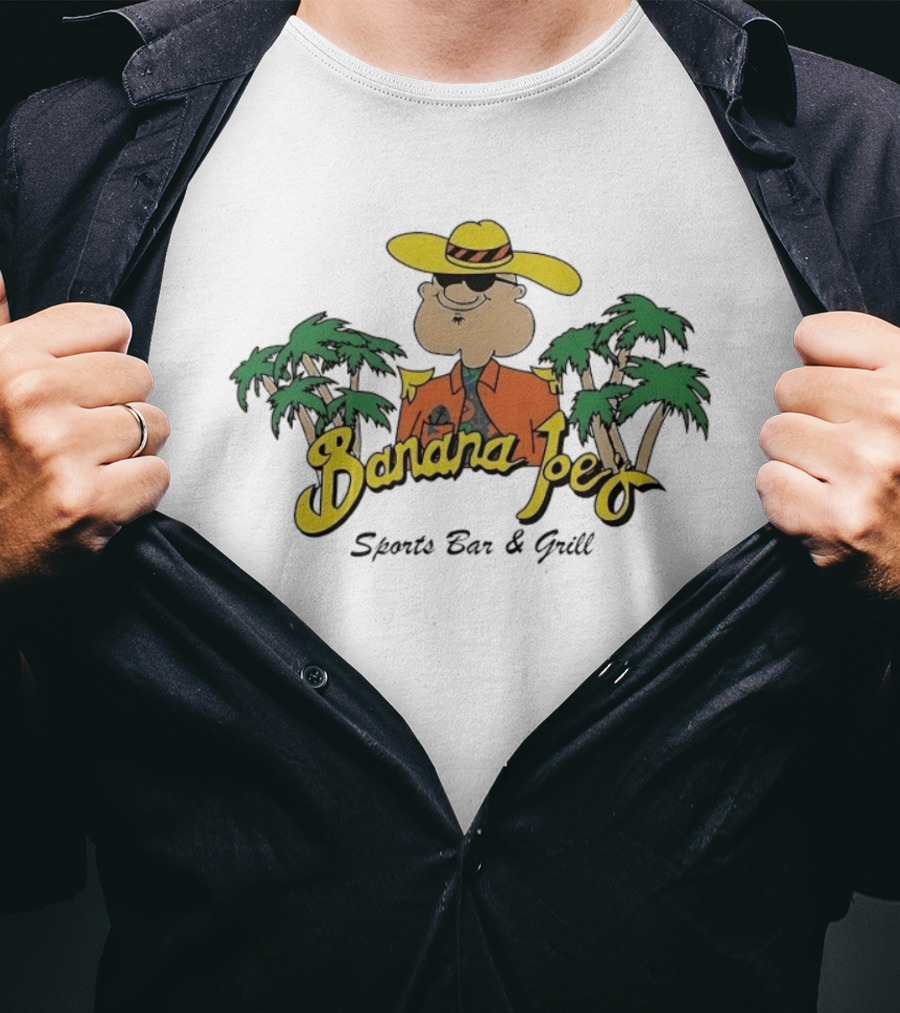 Banana Joe's Sports Bar & Grill Tropical Palm Island Vibes T-Shirt