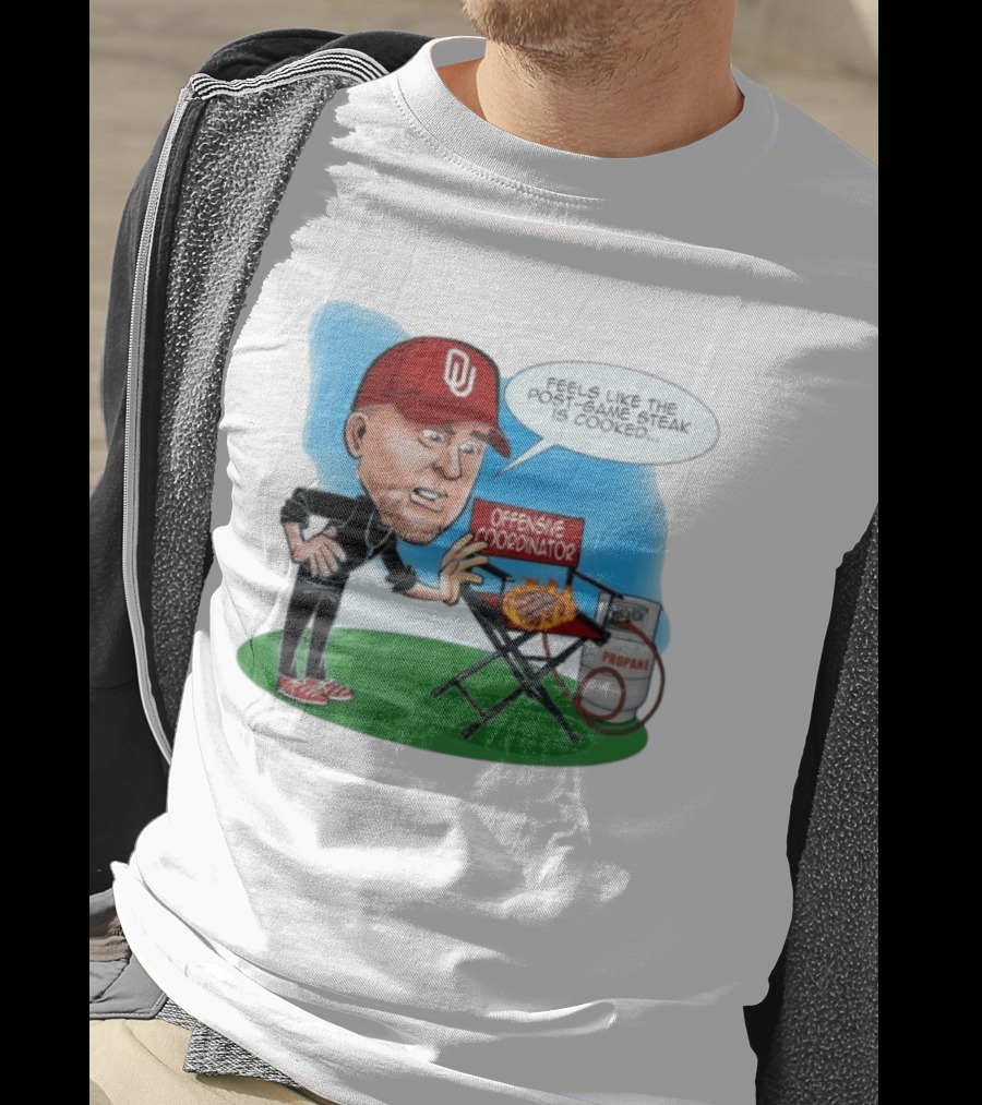 Brent Venables Oklahoma Sooners Offensive Coordinator Cartoon Steak Propane T-Shirt