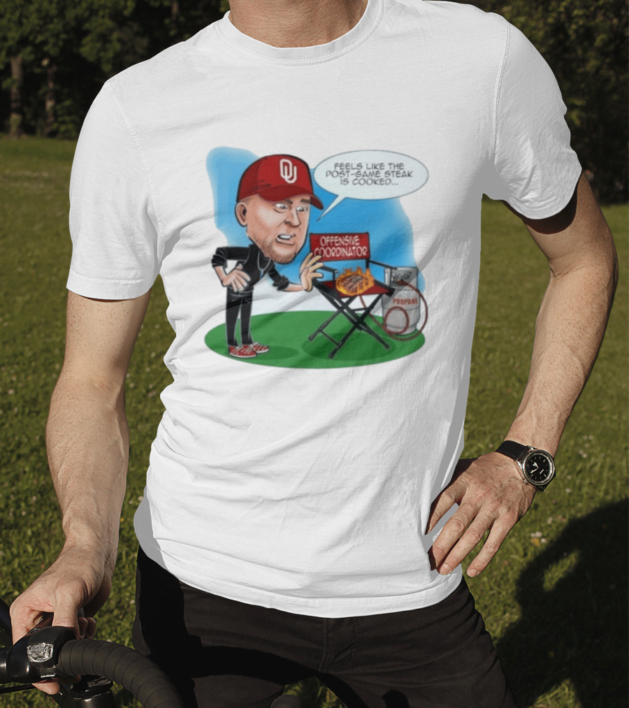 Brent Venables Oklahoma Sooners Offensive Coordinator Cartoon Steak Propane T-Shirt