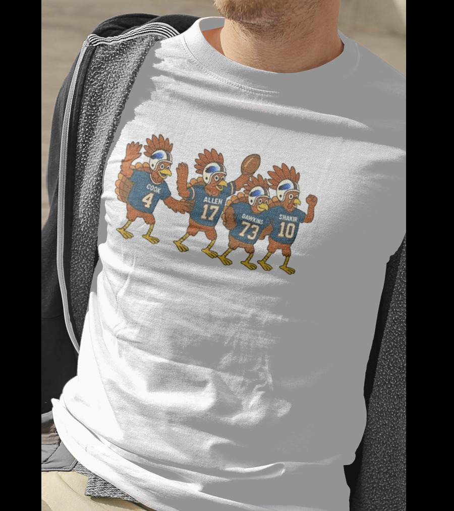 Buffalo Football Thanksgiving Turkeys Cook Allen Dawkins Shakir T-Shirt