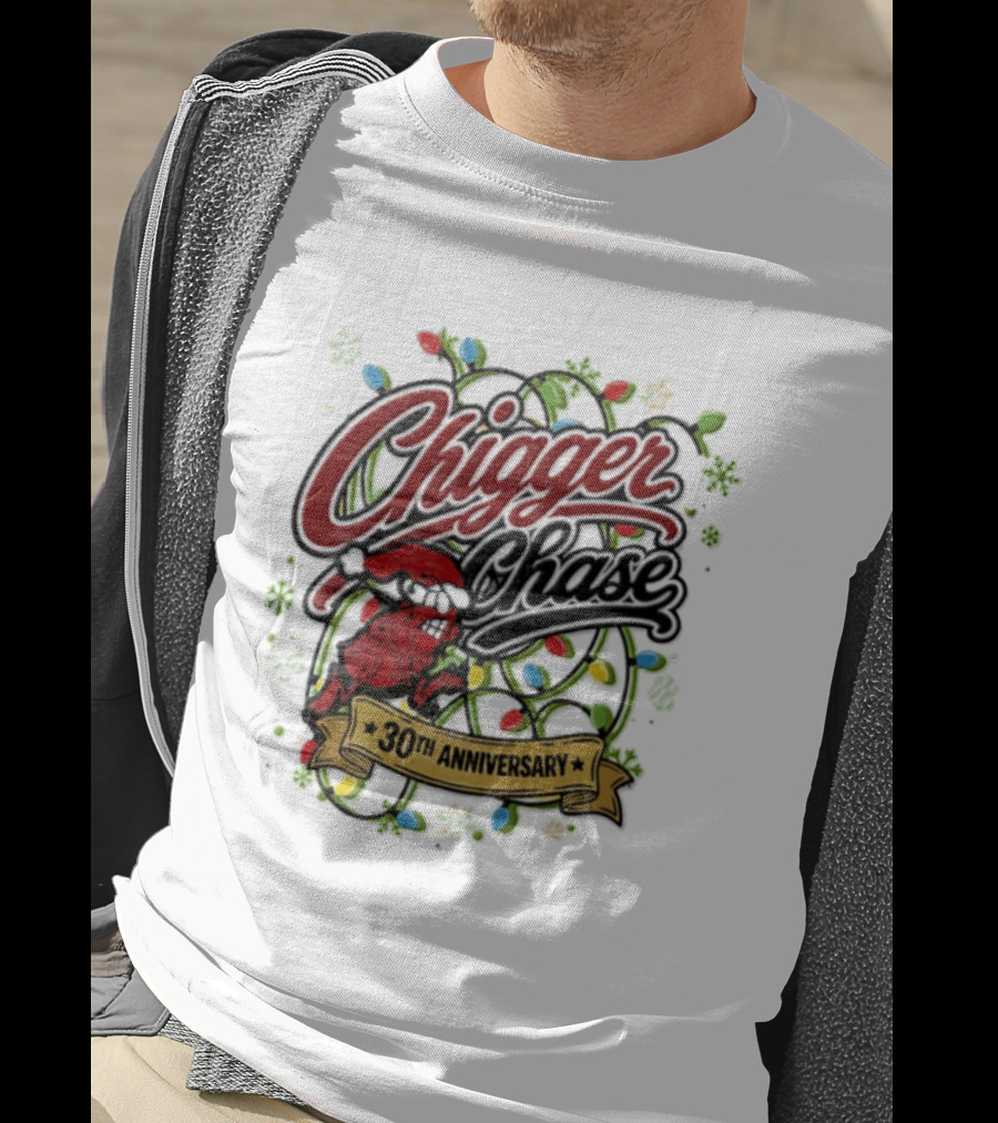 Chigger Chase Christmas Lights 30th Anniversary Celebration T-Shirt