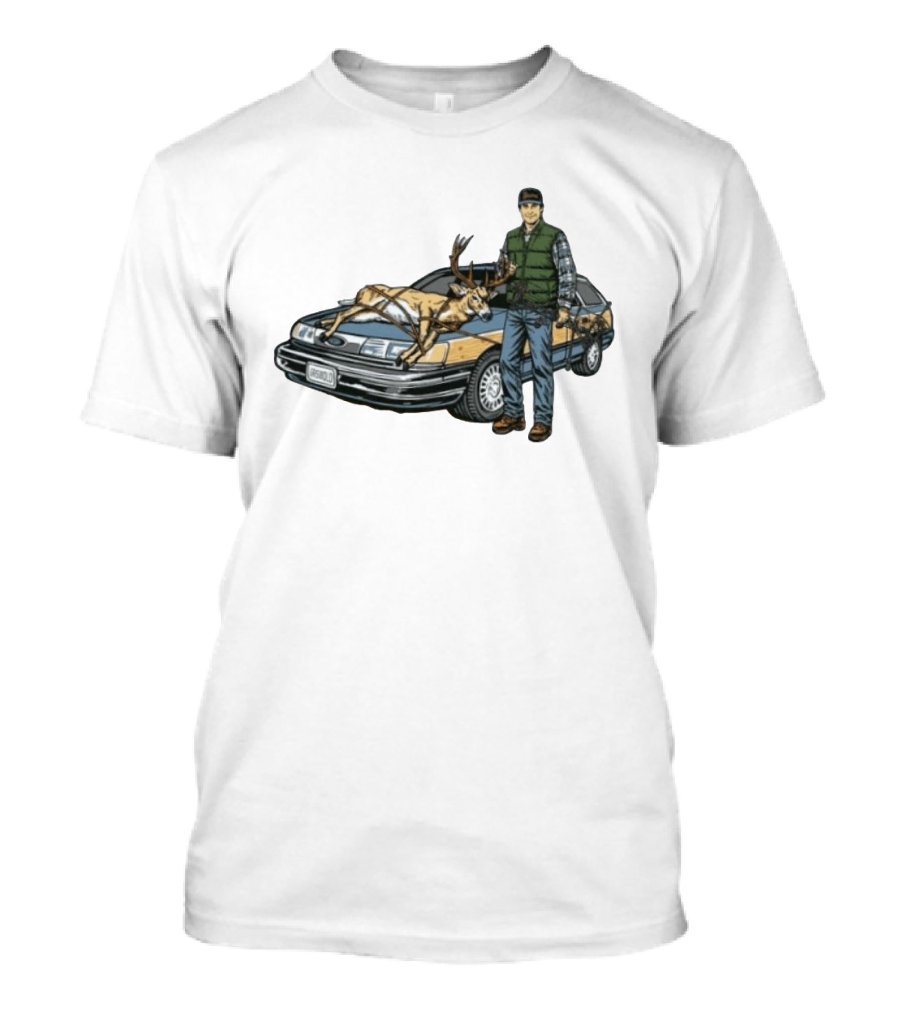 Clark Griswold Christmas Vacation With Deer On Car T-Shirt