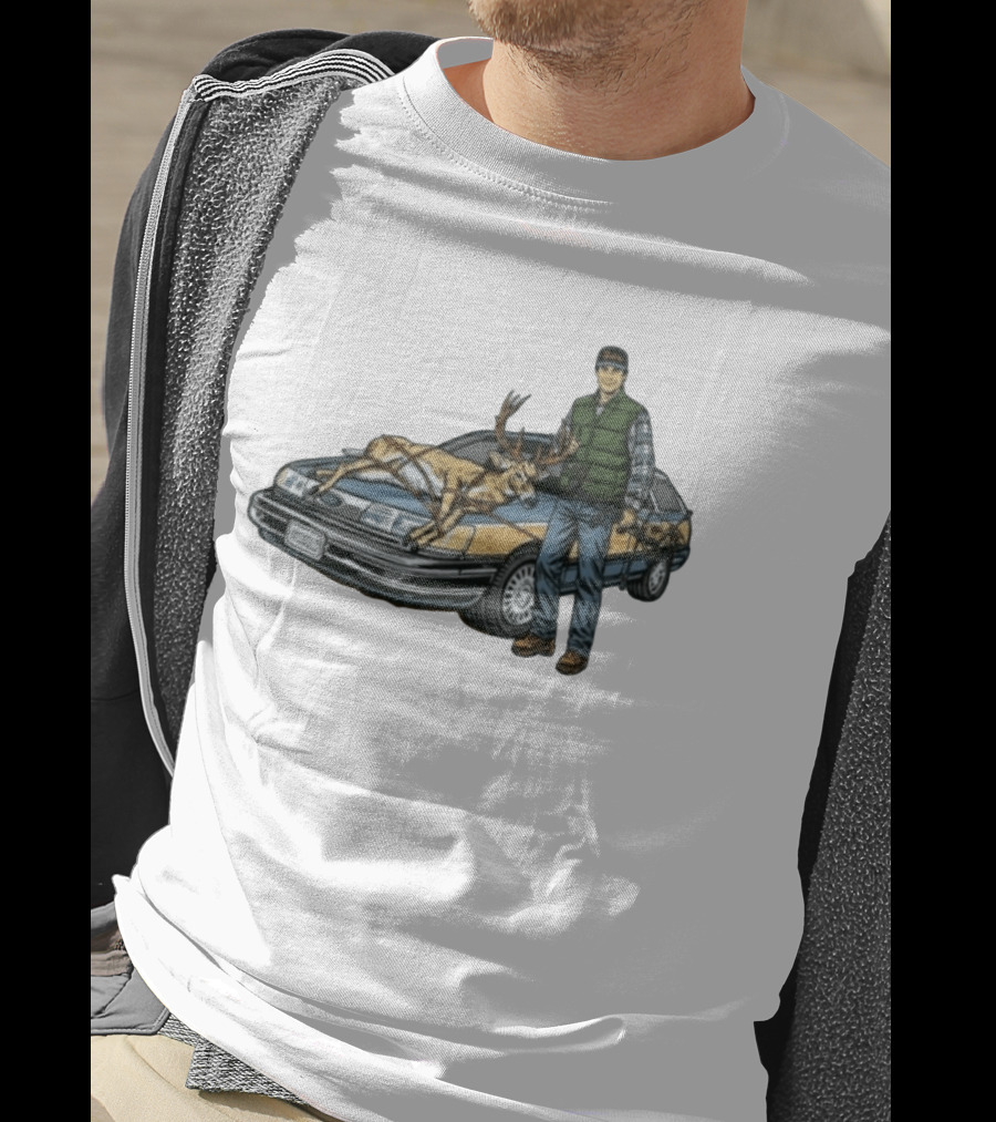 Clark Griswold Christmas Vacation With Deer On Car T-Shirt